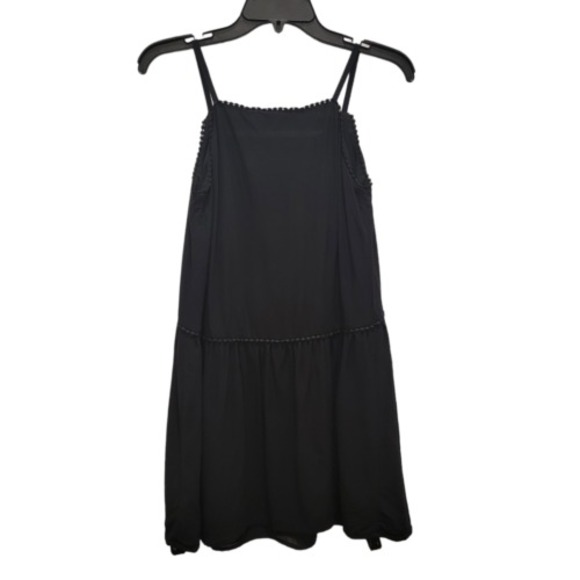 Loft Black Lacy Embroidered Strappy Dress Dress Sz XS Petite XSP‎ Casual Short - Picture 5 of 16